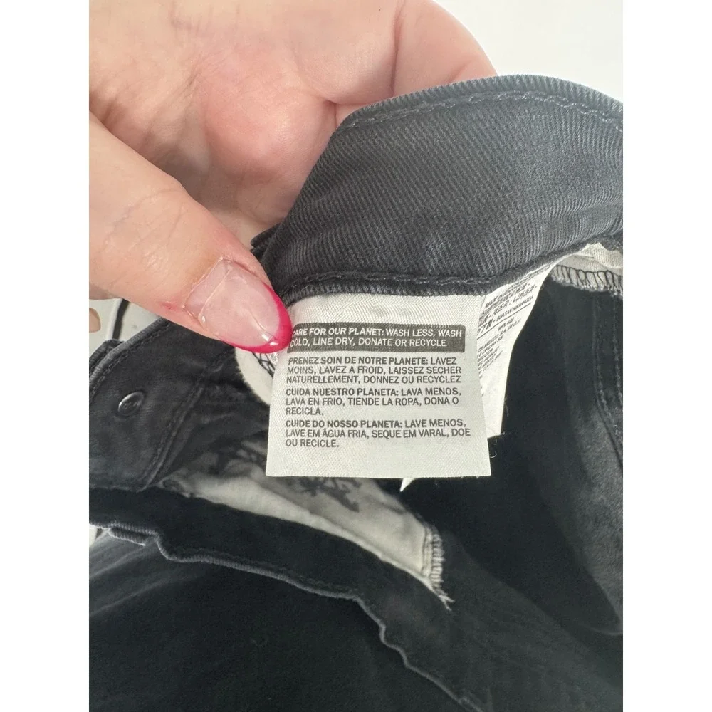 Levi's 513 Jeans Mens Size 36x32 Black Slim Fit Straight Leg Stretch Denim Pants